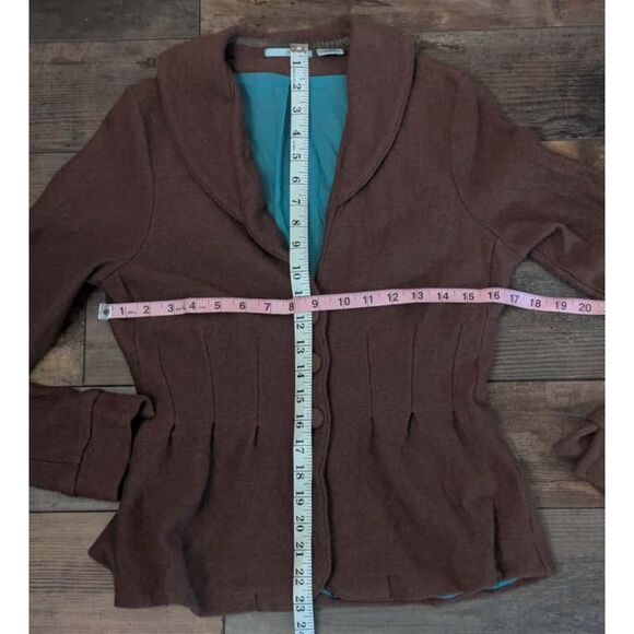 Anthropologie Guinevere Boiled Wool Peplum Jacket, Size M - Picture 3 of 4